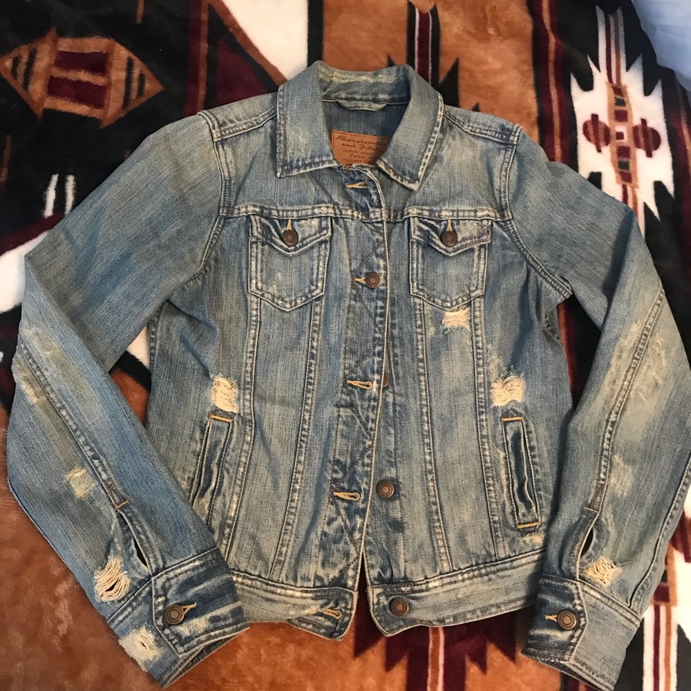 Abercrombie & Fitch Distressed Jean Jacket